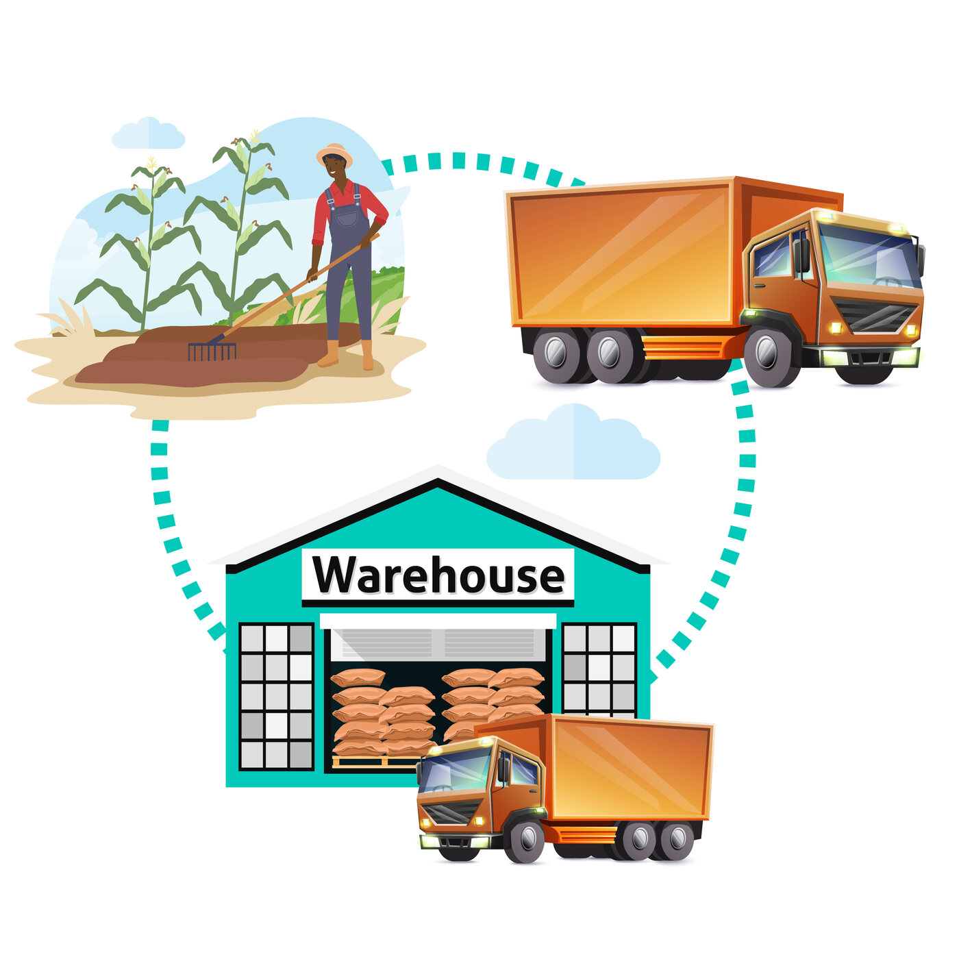 Traceability farm illustration